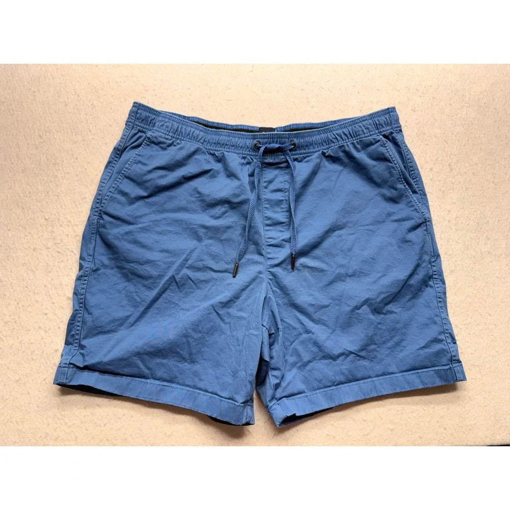 Gap Mens XXL Blue Drawstring Elastic Waist Casual Chino Shorts